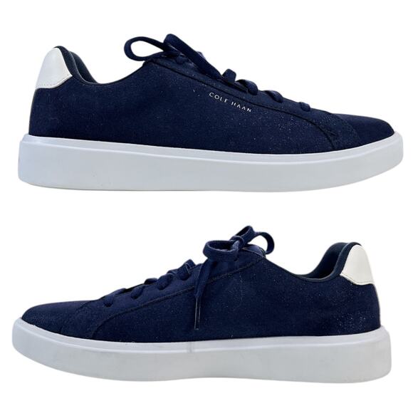 Cole Haan GC Daily Suede Sneaker Navy Blue Crosscourt Womens sz 9 - Picture 5 of 14